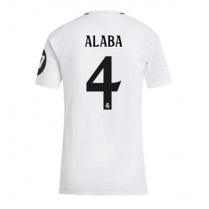 Real Madrid David Alaba #4 Dámské Domácí Dres 2024-25 Krátký Rukáv